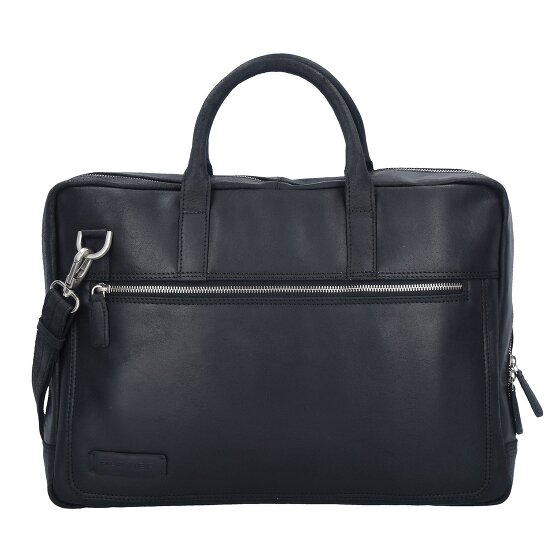 Plevier Vintage London Briefcase RFID protection Leather 41 cm Laptop compartment
