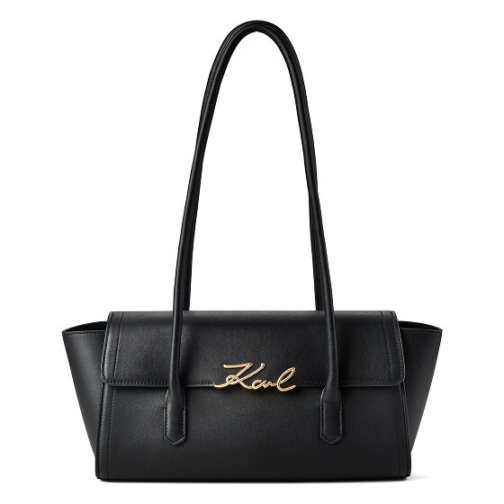 Karl Lagerfeld Signature Shoulder Bag Genuine Leather 37 cm