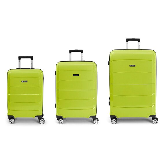 Gabol Midori 4 Roll Suitcase Set 3pcs. Gabol Midori 4 Roll Suitcase Set 3pcs.