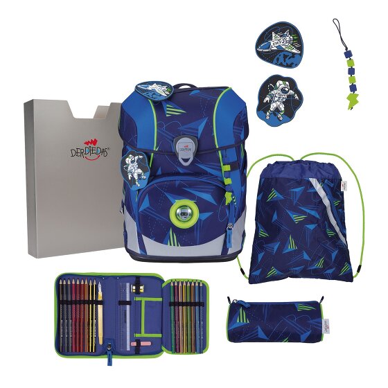 DerDieDas ErgoFlex Tiny LED School bag set