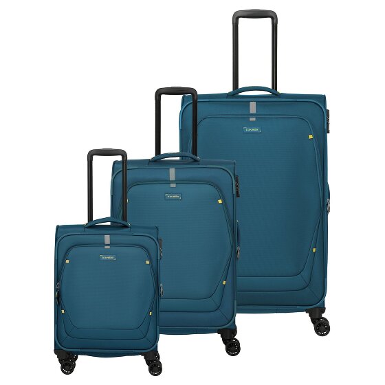 Travelite Umbria 4 wheels Suitcase set 3-piece with expansion pleat