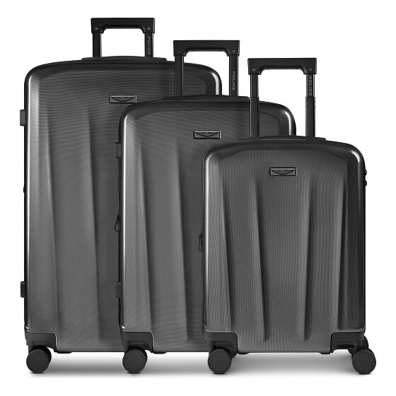 Police New York 4 wheels Suitcase set 3-piece Expandable
