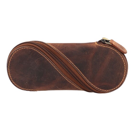 Greenburry Vintage leather glasses case 17 cm