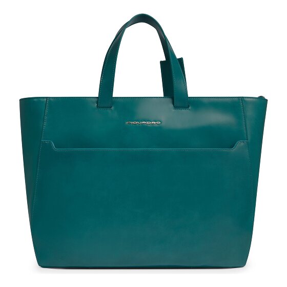 Piquadro Blue Square Shopper Bag Leather 40 cm