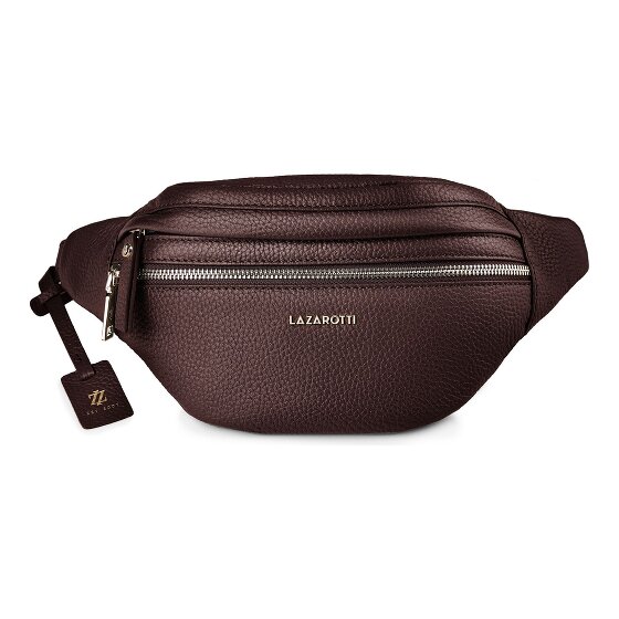 Lazarotti Bologna Leather Double-Zip Bum Bag, Crossbody, Leather, 25 cm