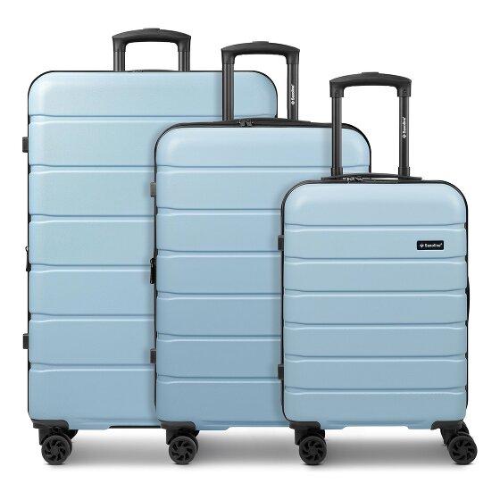 Saxoline Miami 4 wheels Suitcase set 3-piece with expansion pleat