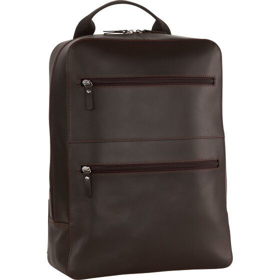 Leonhard Heyden Dakota backpack leather 42 cm laptop compartment