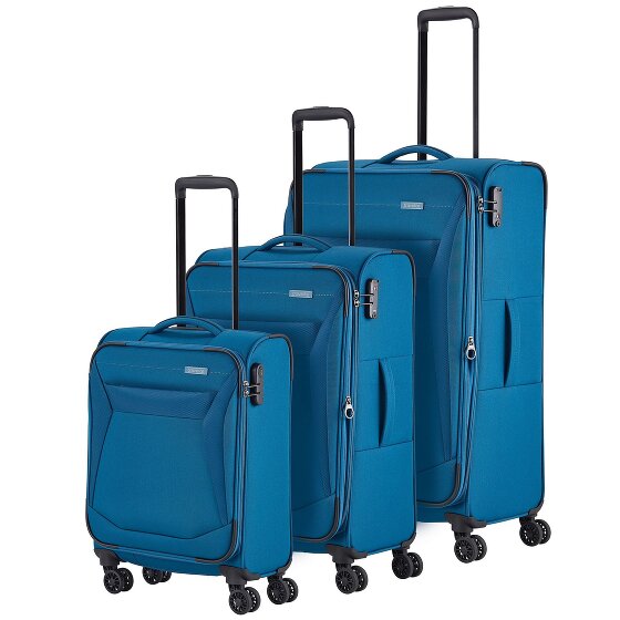 Travelite Chios 4 wheels Suitcase set 3-piece with expansion pleat