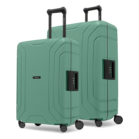 Redolz Essentials 15 4-wheel Suitcase set (M + L) with Three-Point Lock