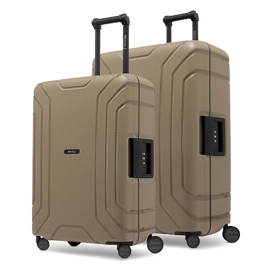 Redolz Essentials 15 4-wheel Suitcase set (M+L) with Three-Point Lock