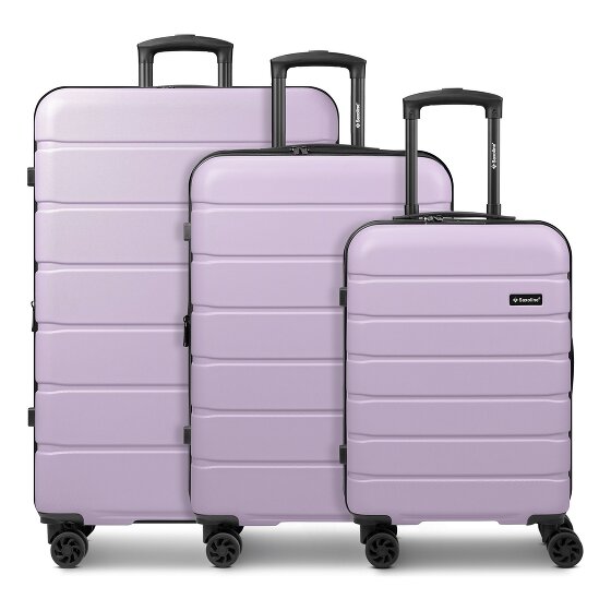 Saxoline Miami 4 wheels Suitcase set 3-piece with expansion pleat