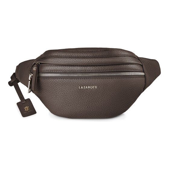 Lazarotti Bologna Leather Double-Zip Bum Bag, Crossbody, Leather, 25 cm
