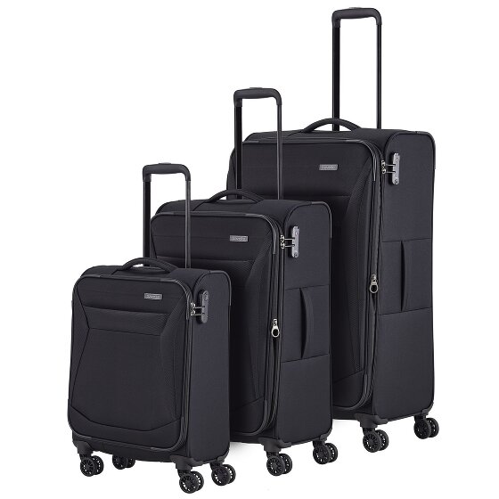 Travelite Chios 4 wheels Suitcase set 3-piece with expansion pleat