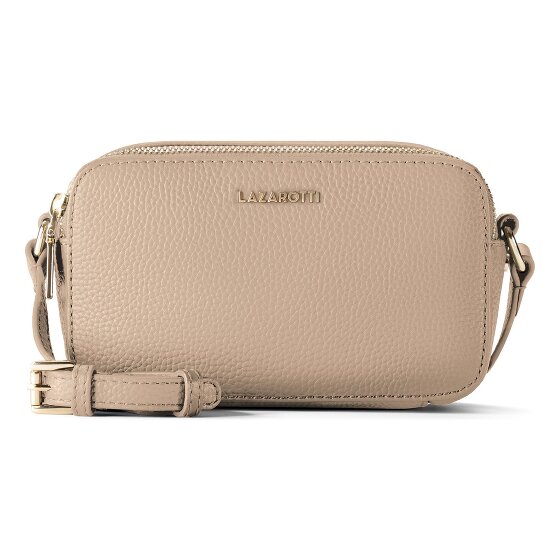 Lazarotti Bologna Leather Shoulder Bag Camera Bag Leather Double-Zip 18 cm