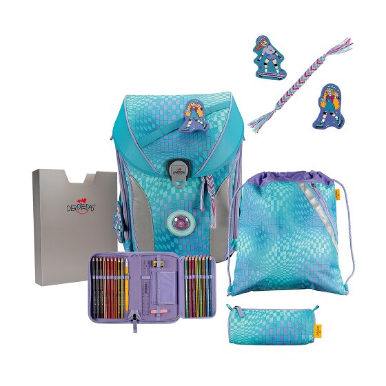 DerDieDas ErgoFlex Max LED School bag set 5-piece