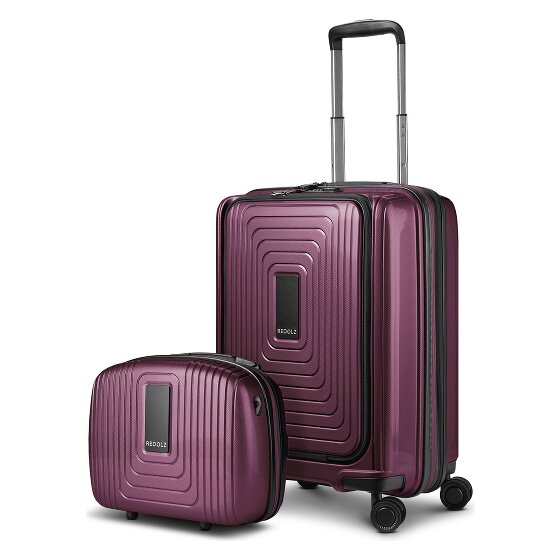 Redolz Essentials 14 suitcase set 2 pcs. cabin trolley with stretch fold + beauty case