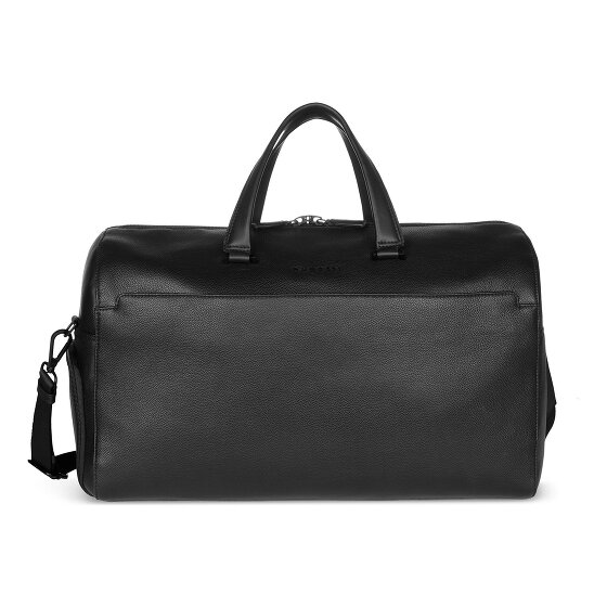 Bugatti Black Weekender travel bag Genuine Leather 50 cm