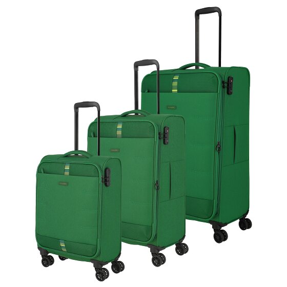 Travelite Rügen 4 wheels Suitcase set 3-piece with expansion pleat