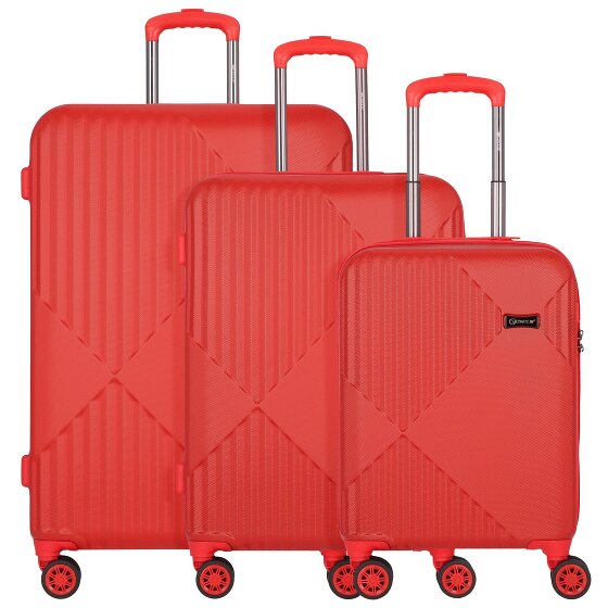 Check.In Liverpool 4 Roll Suitcase Set 3pcs.
