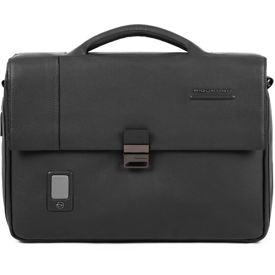Piquadro Akron briefcase leather 42 cm laptop compartment