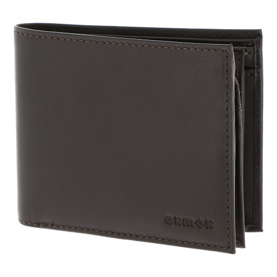 oxmox Leather Wallet RFID protection Genuine Leather 10 cm