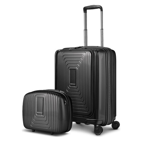 Redolz Essentials 14 suitcase set 2 pcs. cabin trolley with stretch fold + beauty case