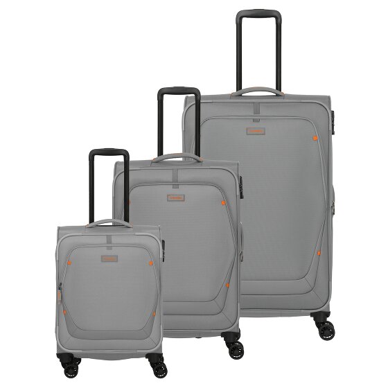 Travelite Umbria 4 wheels Suitcase set 3-piece with expansion pleat