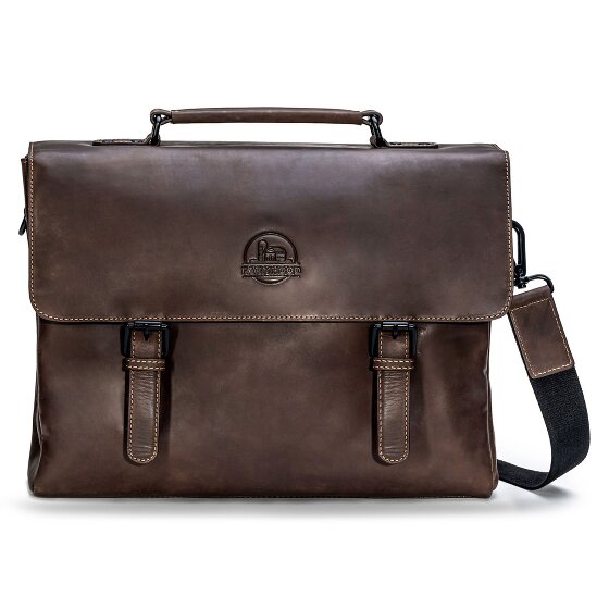 Farmhood Nashville briefcase XL 2 compartments leather 39 cm