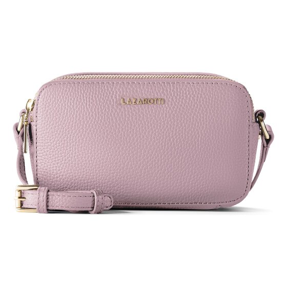 Lazarotti Bologna Leather Shoulder Bag Camera Bag Leather Double-Zip 18 cm