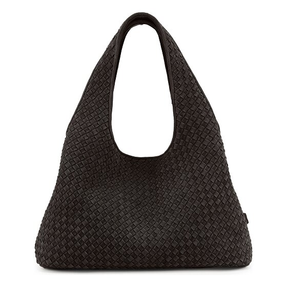 LES VISIONNAIRES Paz Weave Shoulder Bag Genuine Leather 44 cm