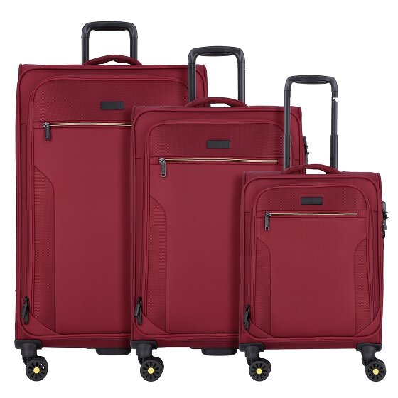 d&n Travel Line 9704 4 wheels Suitcase set 3-piece with expansion pleat