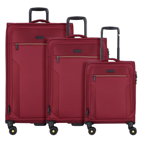 d&n Travel Line 9704 4 wheels Suitcase set 3-piece with expansion pleat