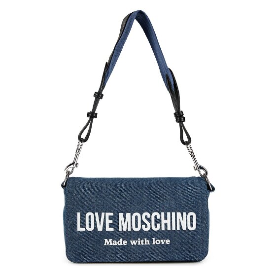 Love Moschino Denim Signature Love Shoulder Bag 24 cm