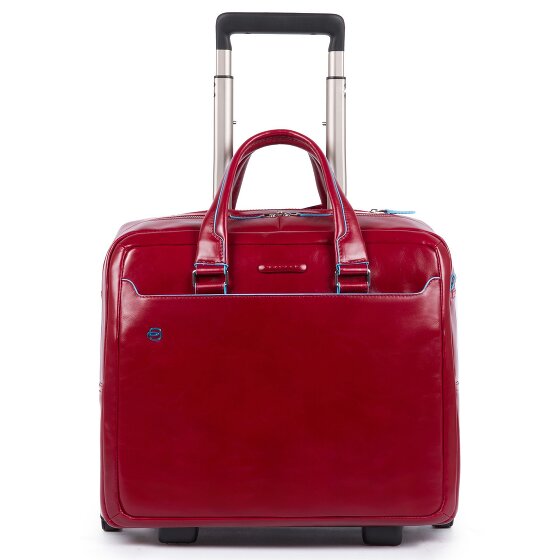 Piquadro Blue Square 2 Roll Business Trolley Leather 36 cm Laptop compartment