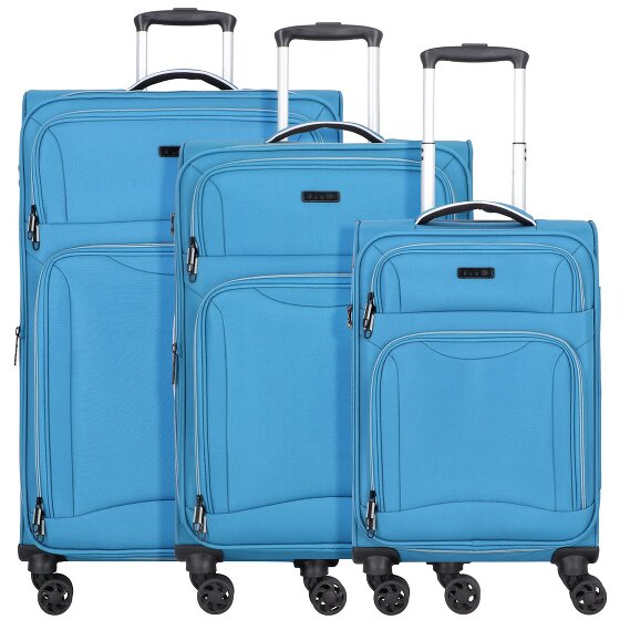 d&n Travel Line 9204 4 wheels Suitcase set 3-piece with expansion pleat