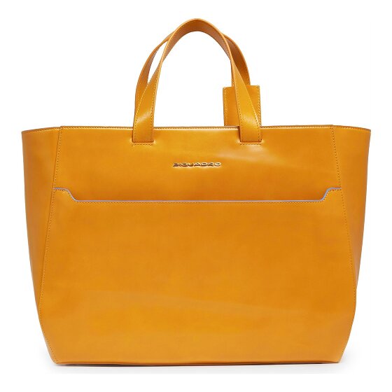 Piquadro Blue Square Shopper Bag Genuine Leather 40 cm