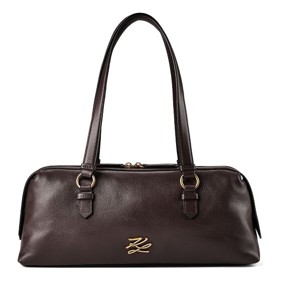 Karl Lagerfeld Autograph Shoulder Bag Genuine Leather 35 cm