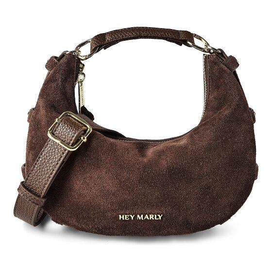Hey Marly Lifetime Sister Suede Shoulder Bag Genuine Leather 25 cm