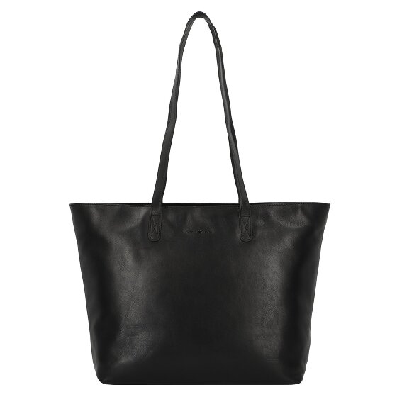 Greenburry Pure Black Shopper Bag Leather 35 cm Laptop compartment