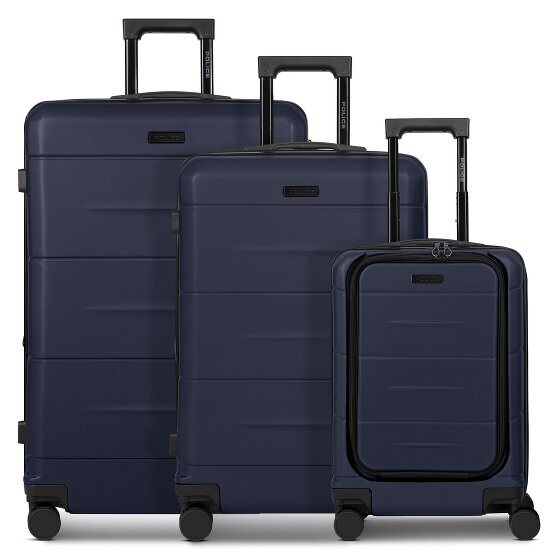 Police London 4 wheels Suitcase set 3-piece with expansion pleat