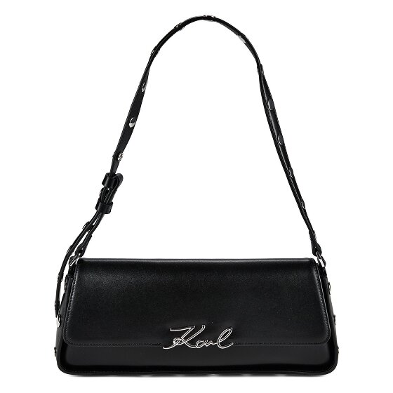 Karl Lagerfeld Signature Shoulder Bag Genuine Leather 32 cm