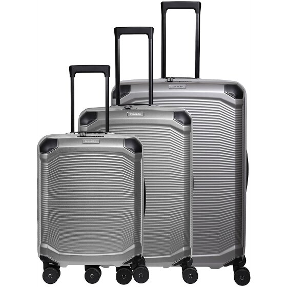 Travelite Millennium 4 wheels Suitcase set 3-piece with expansion pleat