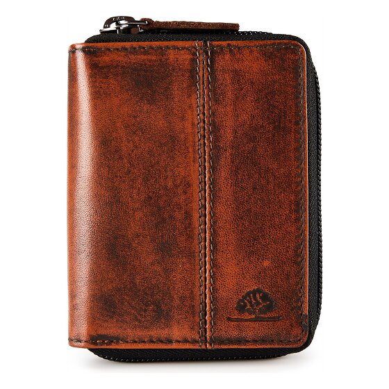 Greenburry Destressed Wallet RFID protection Leather 10.5 cm