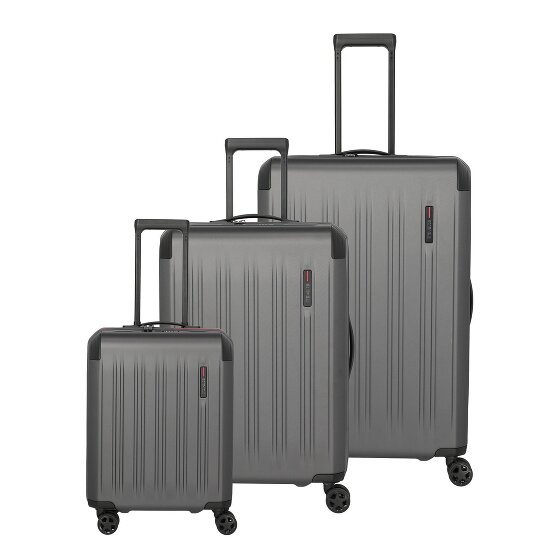Travelite Dynamiic 4 wheels Suitcase set 3-piece with expansion pleat