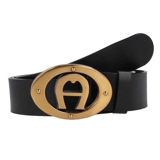 Aigner Logo belt leather
