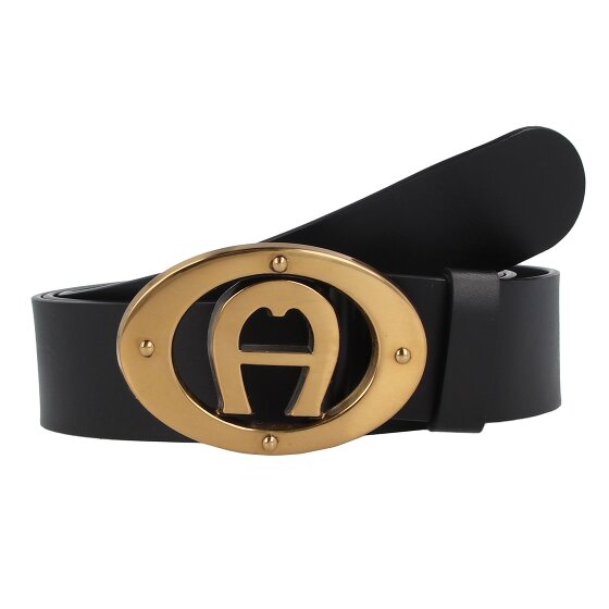 Aigner Logo belt leather