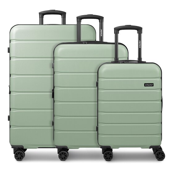 Saxoline Miami 4 wheels Suitcase set 3-piece with expansion pleat