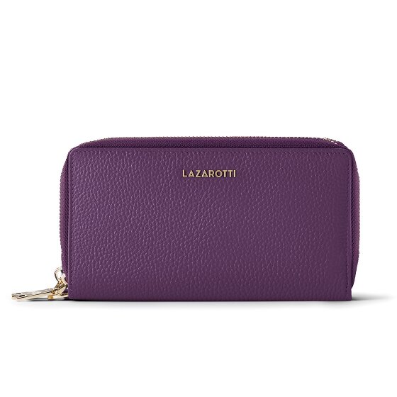 Lazarotti Bologna Leather XL Double Zip-Around Wallet, RFID-Protected, 20 cm