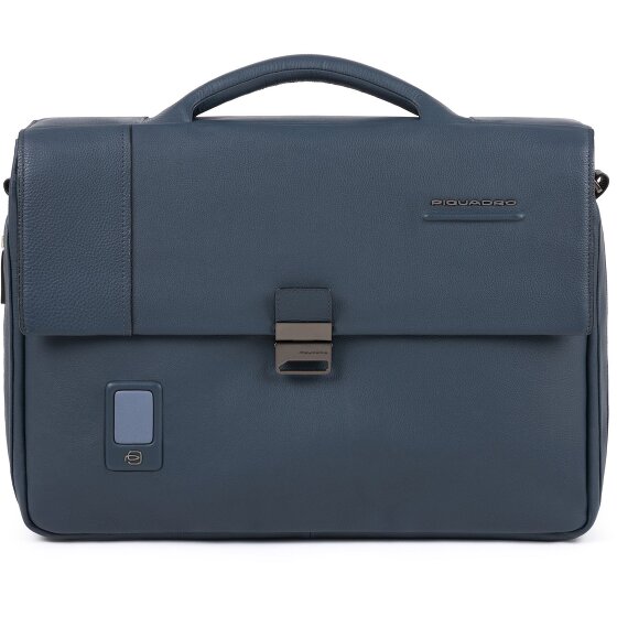 Piquadro Akron briefcase leather 42 cm laptop compartment