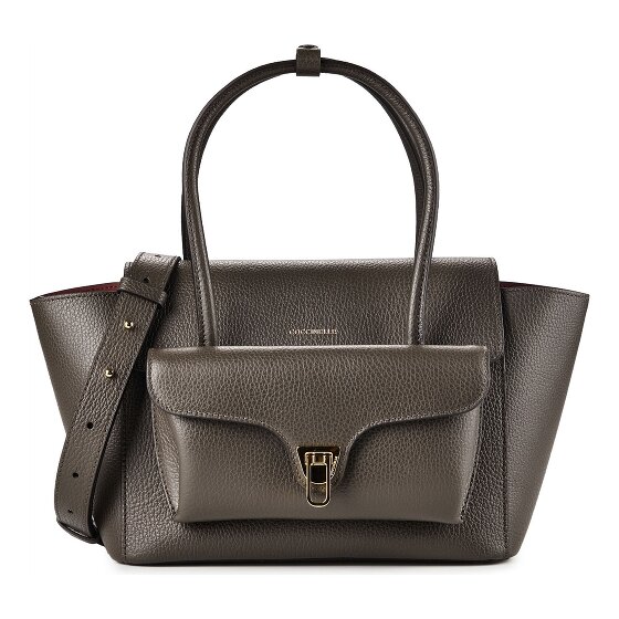 Coccinelle Double Beat Shoulder Bag Genuine Leather 31 cm